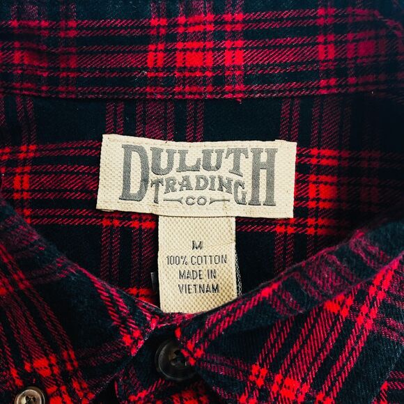 Duluth Trading Free Swingin Flannel 52007 Relaxed Fit Button Down Mens Sz Medium - Picture 2 of 11